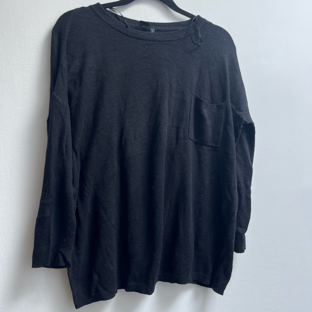 Black Crew Neck Long Sleeve Sweater